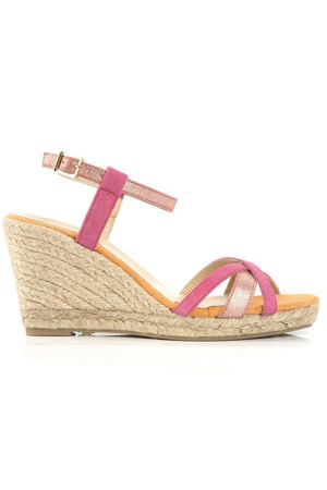 Сандалии кожаные на танкетке Vepeps MELLOW YELLOW 215172