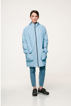 Дождевик Buttermilk Garments Oversize Jacket short blue 2018 купить с доставкой