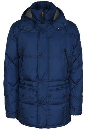 Стеганый пуховик BOGNER Bogner 3418-4282 Синий/сер.капюшон