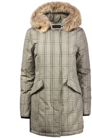 Пуховик приталенного силуэта Woolrich Woolrich WWCPS2262BY20/сер.клетка купить с доставкой