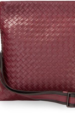 Кожаная сумка с плетением Bottega Veneta Bottega Veneta 276357 Бордовый
