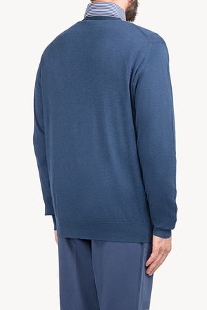 Хлопковый кардиган John Smedley John Smedley  LOUIE/INDIGO/синий