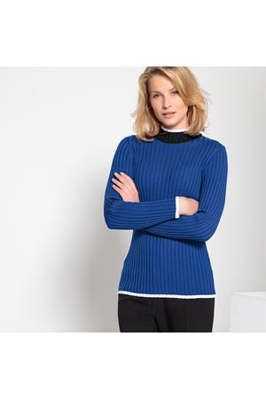 Пуловер из тонкого трикотажа с воротником-стойкой ANNE WEYBURN 121945 купить с доставкой