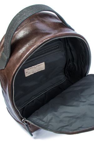 Кожаный рюкзак BRUNELLO CUCINELLI Brunello Cucinelli MBRND1982 C6648 Коричневый купить с доставкой