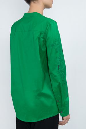 Рубашка с принтом на рукавах Chapurin Chapurin 6р39-14234/черн.буквы Зеленый купить с доставкой