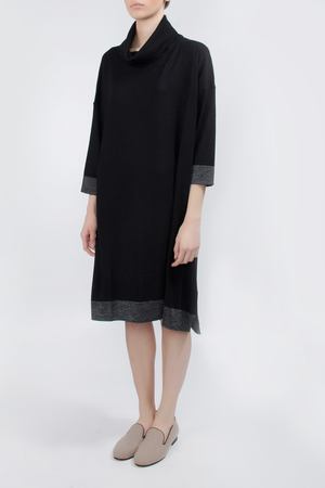 Шерстяное платье-свитер Panicale PANICALE D21149CL/995 Черный купить с доставкой