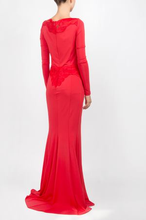 Платье с кружевной отделкой Blumarine Blumarine 5739-красн. круж