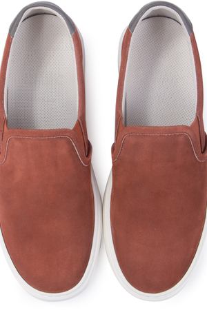 Замшевые слипоны BRUNELLO CUCINELLI Brunello Cucinelli MZUYOPJ219 Рыжий