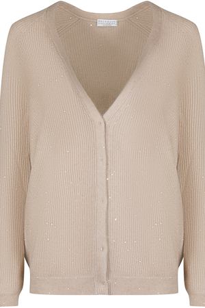 Кашемировый кардиган  BRUNELLO CUCINELLI Brunello Cucinelli M4J755116/ Бежевый