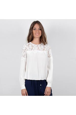 Блузка с круглым вырезом и длинными рукавами Molly Bracken 69079
