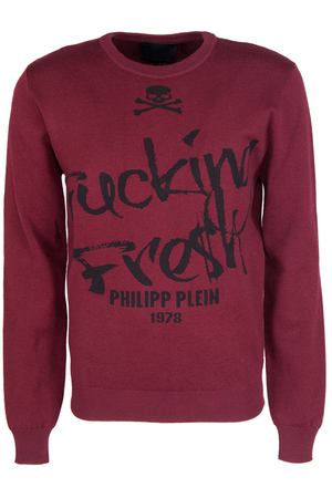 Шерстяной джемпер Philipp Plein F18C MKO0380 Бордовый купить с доставкой