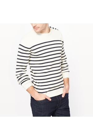 Пуловер с круглым вырезом в полоску в морском стиле La Redoute Collections 122017 купить с доставкой