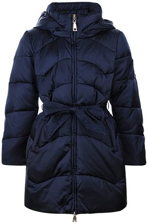 Стеганое пальто с широким поясом Monnalisa 132014 купить с доставкой