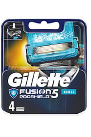 GILLETTE Кассеты сменные для станка FUSION PRO SHIELD CHILL 4 шт. Gillette GIL543458 купить с доставкой