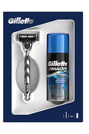 GILLETTE Подарочный набор Gillette Mach3. Станок для бритья + Сменная кассета 1 шт. + Гель для бритья бритья 75 мл Gillette GIL675186