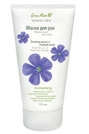 GREEN MAMA Маска для рук Льняное масло и Полевой хвощ 100 мл Green Mama GRM000070