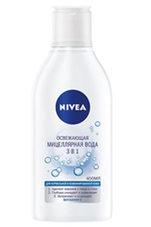 NIVEA Освежающая мицеллярная вода 3 в 1 для нормальной и комбинированной кожи 400 мл Nivea NIV089256