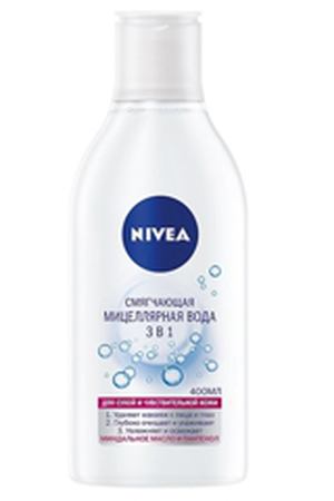 NIVEA Смягчающая мицеллярная вода 3 в 1 для сухой и чувствительной кожи 400 мл Nivea NIV089258 купить с доставкой