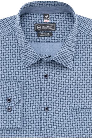 Рубашка прямой силуэт HENDERSON  SHL-0976 BLUE Henderson 21224 купить с доставкой
