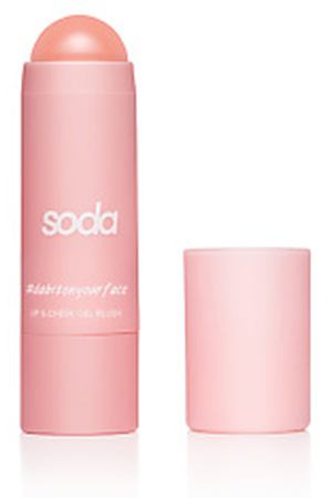 SODA LIP & CHEEK GEL BLUSH #debitonyourface ПОМАДА+РУМЯНА В СТИКЕ 001 HIGH FIVE SODA SOD106001 купить с доставкой