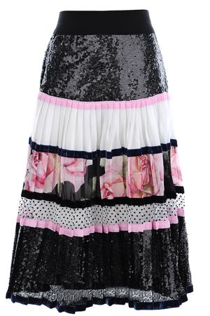 Многоярусная плиссированная юбка Monnalisa 103079 купить с доставкой