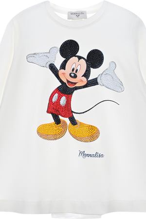 Туника с Mickey Mouse и декоративной вставкой на спинке Monnalisa 137491 купить с доставкой