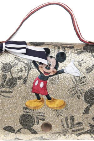 Клатч с глиттером и принтом с Mickey Mouse Monnalisa 89839