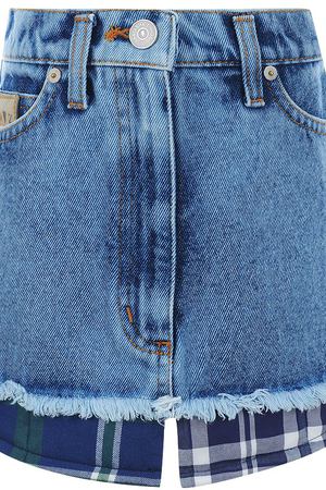 Джинсовая юбка с асимметричным подолом Natasha Zinko 239430