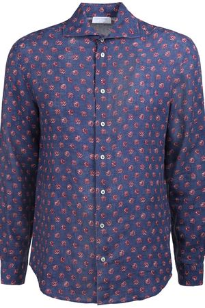 Рубашка льняная Gran Sasso Gran Sasso Premium 61110/56901-син красн цвет