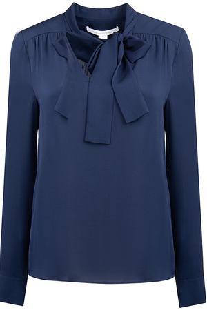 Шелковая блуза Diane von Furstenberg Diane Von Furstenberg  S989801L16W-бант Синий
