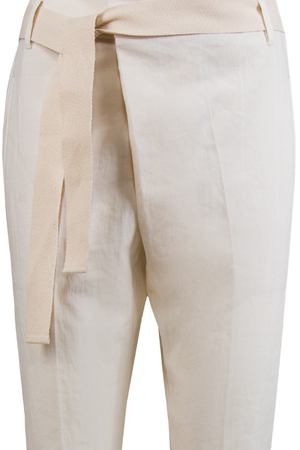 Хлопковые брюки  BRUNELLO CUCINELLI Brunello Cucinelli ME517P1918/ Белый купить с доставкой