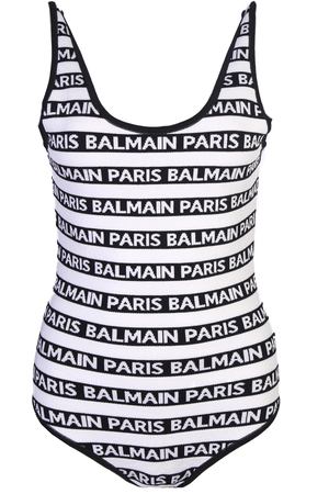 Трикотажное боди Balmain pf00965k220 Белый, Черный