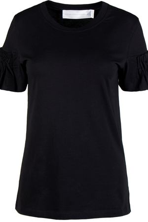 Хлопковая футболка Victoria Beckham Victoria Beckham jyvv 068 black Черный купить с доставкой