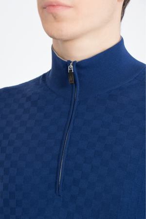 Шерстяной свитер Svevo Svevo 13033/8SA17шахмотка Синий вариант 2 купить с доставкой