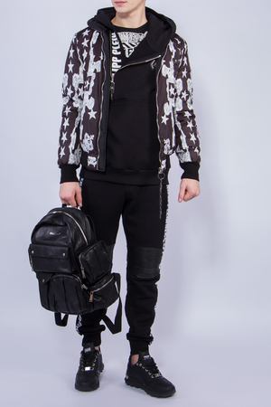 Куртка с принтом Philipp Plein Philipp Plein НМ243275/звезды Серый,Черный купить с доставкой