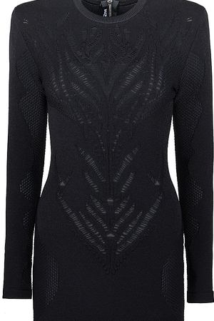 Платье с ажурной вязкой Balmain Balmain 123627 987m Черный купить с доставкой