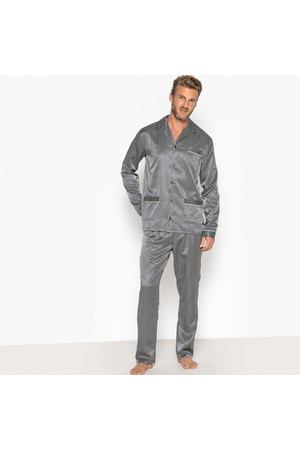 Пижама-жакет из атласа в полоску, пиджачный воротник La Redoute Collections 16354 купить с доставкой