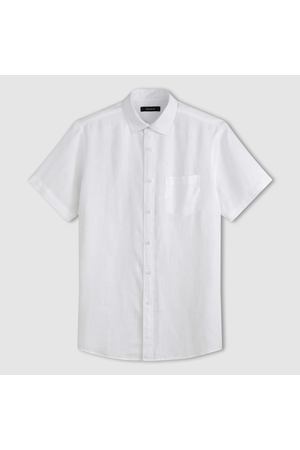 Рубашка однотонная прямого покроя с короткими рукавами, 100% лен CASTALUNA 124456
