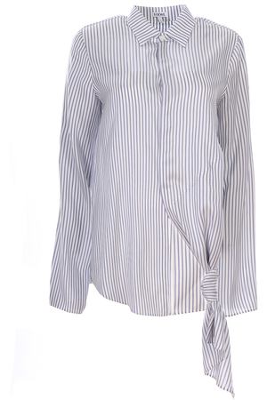 Шелковая рубашка с узлом Loewe Loewe S2289512GH 5102 Белый, Синий