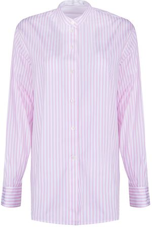 Хлопковая рубашка Victoria Beckham Victoria Beckham SHLNG1054/полоска Розовый купить с доставкой