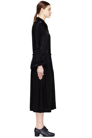Черное платье с рюшами на манжетах Comme des Garcons RA-O005-051-1