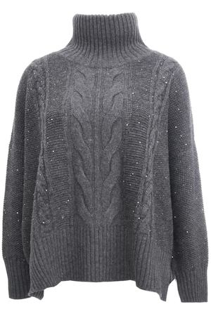 Шерстяной свитер с разрезами Lorena Antoniazzi LP3451A1/2607/1077 Графит купить с доставкой
