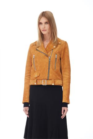 Куртка кожаная Bats SUEDE MOTO CAMEL купить с доставкой