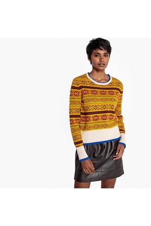 Пуловер жаккардовый с круглым вырезом La Redoute Collections 121895 купить с доставкой