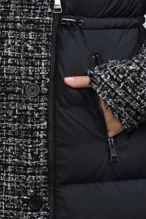 Утепленное пальто с отделкой Karl Lagerfeld Karl Lagerfeld 86KW1505/281 Белый, Черный купить с доставкой