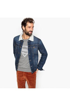 Куртка джинсовая на подкладке из шерпы La Redoute Collections 11998