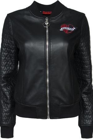 Кожаная куртка Philipp Plein Philipp Plein WLB0138 Черный/стеган.рукава