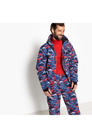 Куртка для сноубординга с рисунком, воротником-стойкой и капюшоном La Redoute Collections 12035 купить с доставкой