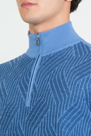 Шерстяной свитер Bertolo Bertolo 901623/ Синий вариант 2