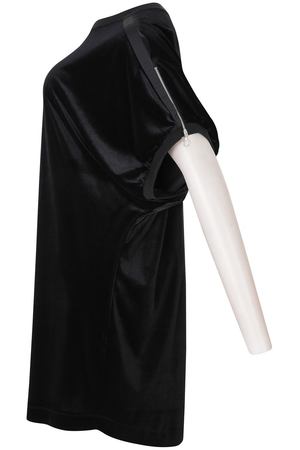 Туника с круглым вырезом из велюра с рукавами летучая мышь Mat fashion 137482